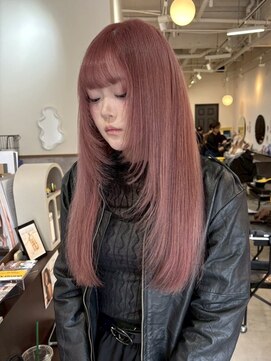 ラック 津田沼(LUCK) ピンクベージュ/津田沼/韓国/ボブ/ケアブリーチ/似合わせカット