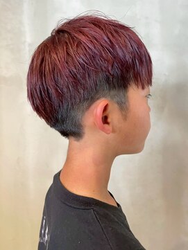 キリ 逗子(kiri) 逗子葉山キッズカラーキッズカット赤髪レッドブラウン小学生M65