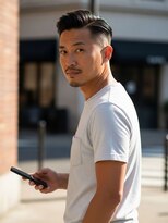 エムエイチバーバー 肥後橋(MH THE BARBER) 大人のフェード×サイドパート【肥後橋駅・西梅田・本町】