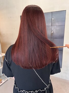 ヘアー アイス ルーチェ(HAIR ICI LUCE) ブリーチなしボルドーカラー秋カラー暖色ブラウン/中西