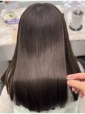 ロングヘアーココアミルクティ髪質改善 松阪美容室