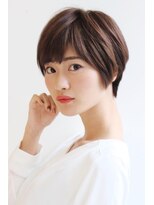 アグノス 青山(Agnos) ★イメチェンマロンベージュ前髪小顔カット耳かけ丸みショート