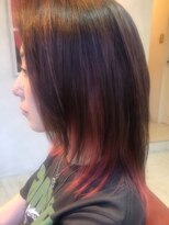 ヘアーデザイン ヴィフ(HAIR DESIGN vif) 【インナーカラー】バレイヤージュ×マゼンダピンク