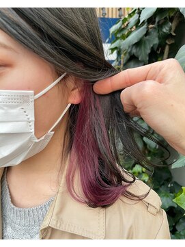 アクト 仙川店(ACT) ピンクパープル/インナーカラー　イヤリングカラー