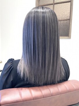 クアトログランシュ ひたちなか店(QUATRO×GranCieux) エアタッチバレイヤージュ×グレージュ