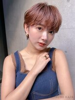 オーブ ヘアー フォール 山形東原町店(AUBE HAIR fall) 20代・30代_メロウベージュ/丸みショート