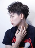 爽やかアップバング ソフトツイストパーマ