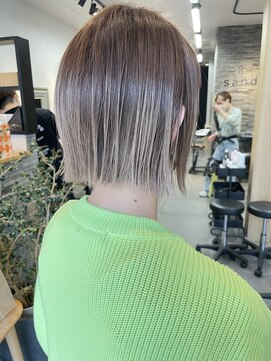 サンド 表参道(sand) ショートボブパーマ20代30代40代イヤリングカラー大人可愛い