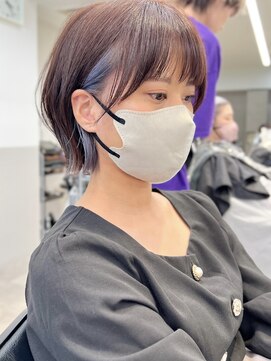 グラフ 銀座(GRAFF) イヤリングカラーボブインナーカラーくびれヘア