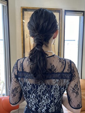 コレットヘア(Colette hair) お呼ばれローポニーarrange .*。