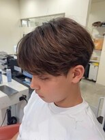 キングオブヘア バイ ノイズ 梅田茶屋町店(KING of hair by NOISM)&nbsp;センターパートパーマメンズウルフカットメンズ髪型ヘアスタイル