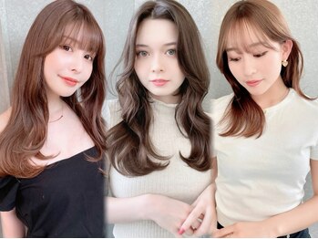 ロンドクロエ 横浜(Lond Chloe)の写真/女性らしさを追求した韓国風レイヤーカット。髪質やクセを計算して似合わせた柔らかなくびれヘアに。[横浜]