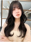 【艶感★ワイドバング】韓国ヘアくびれ大人可愛いカール小顔前髪