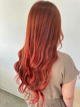 クレヴィア ヘア ビューティー(crevia hair beauty) コーラルピンク×グラデーションカラー