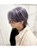 ラベンダーカラー/毛流れカット