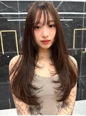 韓国ヘアーハッシュカットレイヤーカットグレージュブリーチ無し