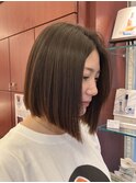 タッセルボブ×髪質改善ストレート