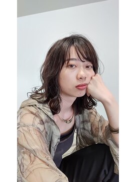 ネイビー グラ ヘアー ストーリー(NAVY gra HAIR STORY) ミディアムボブ×透明感カラー