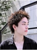 渋谷スパイキーパーマスパイキーショートパーマ刈り上げショート