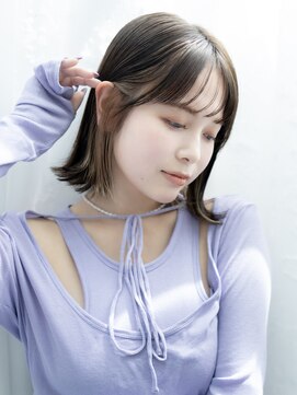 アイティーバイアルバム 松戸店(IT by ALBUM) ボブ顔周りレイヤー韓国ヘアくびれヘアミディアム_F0842