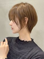 表参道髪質改善カラーウルフショートカットベージュアッシュ50代