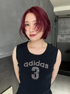 キャロルガーデンズ ボコカ 表参道(Carroll Gardens bococa) 【riNa】レッド、顔まわりレイヤー、カシスピンク