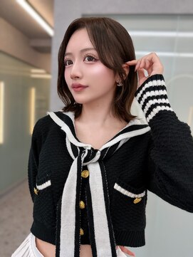 ボタン ハカタ(VOTAN hakata) 博多/顔周り/センター分け/グレージュ