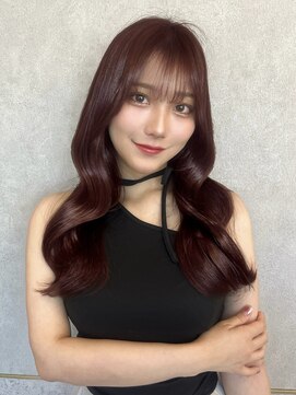 ルームバイシー 新宿(Loom. by Sea) ＊レイヤーカット×ワインレッド【新宿/韓国ヘア/小顔ヘア】