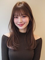 カノエ 福岡香椎店(canoe)&nbsp;前髪カット 透明感カラー ブラウンカラー レイヤー 韓国ヘア