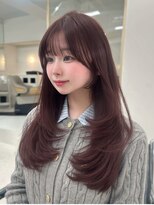 ベル 新宿店(Vel) 前髪カットミディアムレイヤーカット髪質改善ニュアンスカラー
