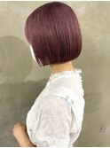 ボブ/ラベンダーベージュカラー/ブリーチ/ダブルカラー/原宿
