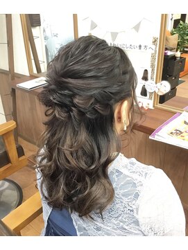 サロンド クラフト(salon de craft) 【パーティーヘアセット】編み込みハーフアップアレンジ