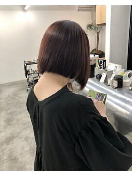 ケプカ(KEPKA) 大人ボブ 秋色ピンクカラー イノアカラー 艶髪