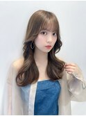 テラコッタ/韓国風ヨシンモリ/流れるレイヤー/前髪カール[銀座]
