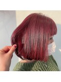 ☆カシスピンク、暖色カラー、ブリーチ☆10代20代30代