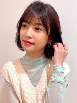 ラフ フロム ガーデン(Laf from GARDEN) 柔らかくびれボブ/大人ガーリー/チョコレート