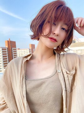 アルケー ヘアアンドヘッドスパ 錦糸町南口店(arche Hair&head spa) インナーグレージュ/マチルダボブ/前髪/ピンクベージュ/錦糸町