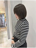 YOKE ぱつっとボブタイトボブオリーブグレージュブリーチなし