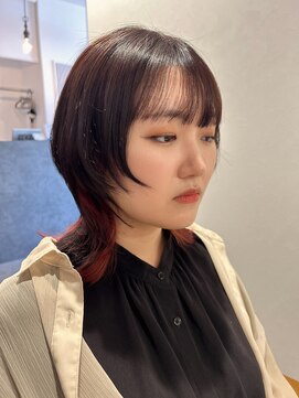 ノア(noah.) 初めてのウルフ/インナーカラー/赤