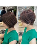 ひし形ショート/前下がりショート/絶壁解消40代/50代【橋本】