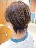 20代30代大人ショートボブｘ小顔ウルフカット丸みショート