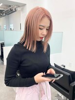 ニトバイアンキシム(nit by ahnkism)&nbsp;ボブミルクティーベージュブリーチダブルカラー堀江