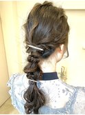 結婚式おすすめ編みおろしヘアセット
