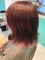 ユー イケブクロ(u Ikebukuro)&nbsp;ピンクバイオレット/ダブルカラー/ブリーチ/外ハネボブ