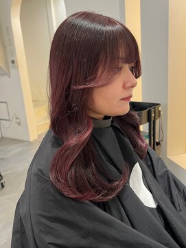 ハチ(HACHI) ワンカラーでできるワインレッドカラー