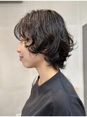 黒髪パーマ/ショートパーマ/ウルフパーマ/ニュアンスパーマ