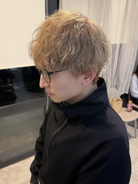 メンズマッシュ×ミルクティーベージュ