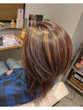 ラピスタ 池袋(Lapista) 韓国ヘアハッシュカットダブルハイライトカラー【Lapista池袋】