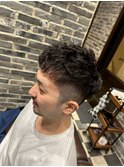 上野/波巻きツイストスパイラル/リバースセンターパート