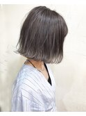 【アフロート　小笠原剛】とろみグレージュ切りっぱなしボブ